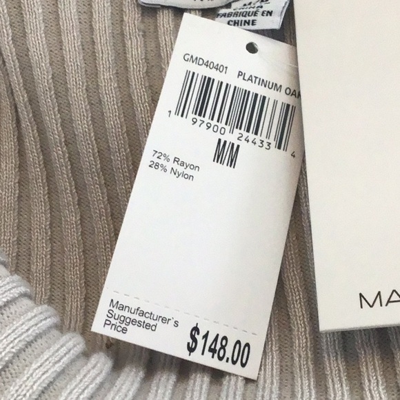 Mangaschoni 2 piece ribbed knit bodycom sheath dress/long openfront duster M NWT - Picture 8 of 12